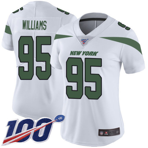 New York Jets Limited White Women Quinnen Williams Road Jersey NFL Football #95 100th Season Vapor Untouchable->women nfl jersey->Women Jersey